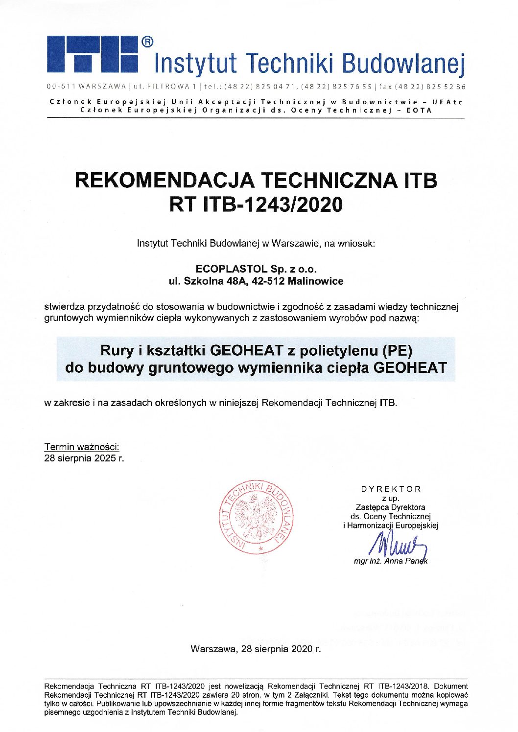 ITB technical recommendation
